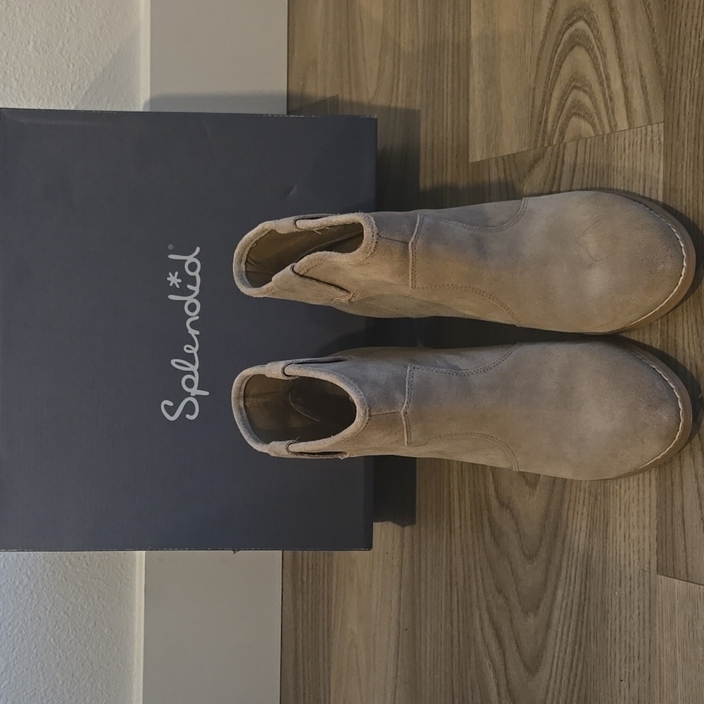 Splendid Women's "Eloise" Suede Ankle Boots - Beige